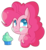 Size: 664x729 | Tagged: safe, artist:amazingmollusk, pinkie pie, earth pony, pony, g4, aweeg*, bust, colored pupils, cupcake, cute, diapinkes, eating, female, food, happy, mare, messy eating, pie daily, portrait, simple background, solo, transparent background