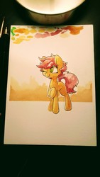 Size: 1080x1920 | Tagged: safe, artist:luxaestas, oc, oc only, earth pony, pony, solo, traditional art, watercolor painting