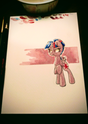 Size: 1280x1812 | Tagged: safe, artist:luxaestas, twilight sparkle, alicorn, pony, g4, female, solo, traditional art, twilight sparkle (alicorn), watercolor painting