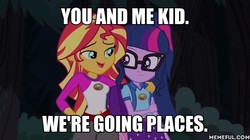 Size: 600x337 | Tagged: safe, edit, edited screencap, screencap, sci-twi, sunset shimmer, twilight sparkle, equestria girls, g4, my little pony equestria girls: legend of everfree, image macro, meme, memeful.com