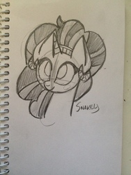 Size: 2448x3264 | Tagged: safe, artist:snakeythingy, saffron masala, pony, g4, best pony, female, high res, paper, sketch, solo, traditional art