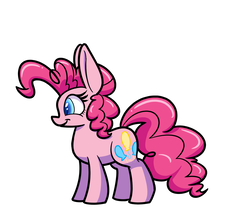 Size: 1200x1050 | Tagged: safe, artist:heir-of-rick, part of a set, pinkie pie, earth pony, pony, g4, female, impossibly large ears, profile, simple background, solo, white background