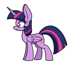 Size: 1200x1050 | Tagged: safe, artist:heir-of-rick, part of a set, twilight sparkle, alicorn, pony, g4, female, impossibly large ears, profile, simple background, solo, twilight sparkle (alicorn), white background