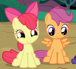 Size: 543x494 | Tagged: safe, screencap, apple bloom, rarity, scootaloo, earth pony, pony, forever filly, g4, cropped, cute, sitting