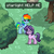 Size: 555x555 | Tagged: safe, rainbow dash, starlight glimmer, pony, pony town, g4, grass, pixel art, rock, speech bubble, text, tree