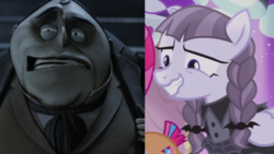Size: 1920x1080 | Tagged: safe, edit, edited screencap, screencap, inky rose, pony, g4, honest apple, awkward smile, comparison, corpse bride, forced smile, smiling, strained smiles, straining