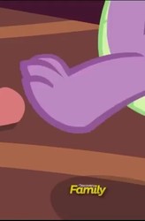 Size: 315x480 | Tagged: safe, screencap, spike, dragon, a flurry of emotions, g4, claws, cropped, cute, discovery family logo, feet, legs, male, male feet, pictures of legs, solo