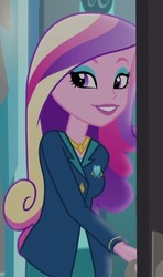 Size: 347x585 | Tagged: safe, screencap, dean cadance, princess cadance, equestria girls, g4, my little pony equestria girls: friendship games, cropped, female, lidded eyes, solo