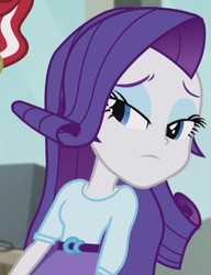 Size: 387x505 | Tagged: safe, screencap, rarity, a case for the bass, equestria girls, g4, my little pony equestria girls: rainbow rocks, cropped, female, lidded eyes, solo