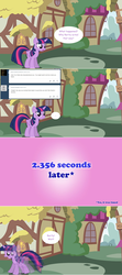 Size: 1280x2892 | Tagged: safe, artist:hakunohamikage, twilight sparkle, alicorn, pony, ask-princesssparkle, g4, ask, female, motion blur, ponyville, running, solo, tumblr, twilight sparkle (alicorn)