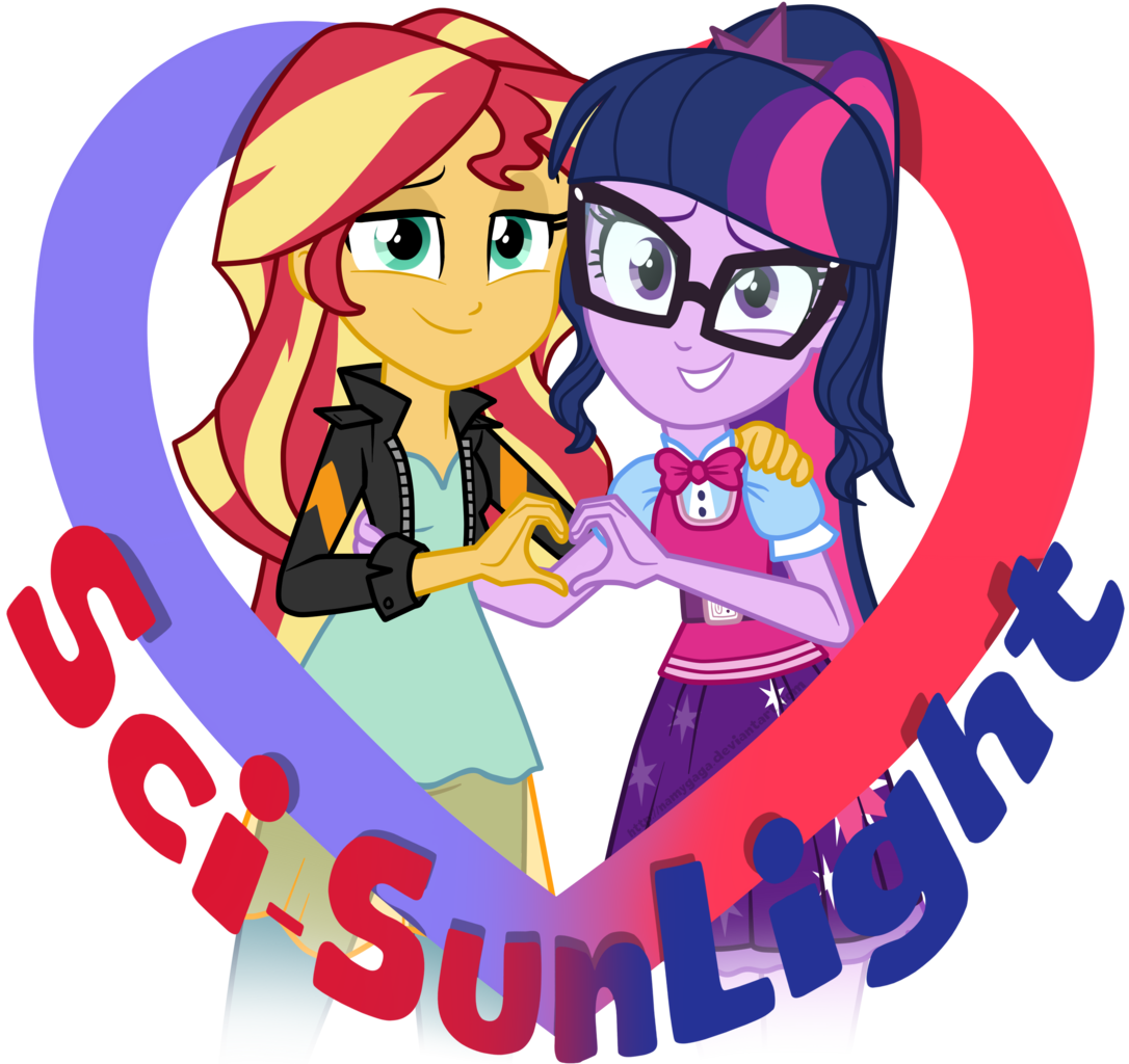 Sci twi and sunset shimmer