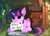 Size: 2350x1715 | Tagged: safe, artist:yakovlev-vad, twilight sparkle, butterfly, pony, unicorn, g4, :3, adorkable, book, cute, dork, ear fluff, female, game of thrones, heart, high res, homeless, homeless twilight, mare, mouth hold, obey, poster, prone, sign, snow white and the seven dwarfs, solo, suitcase, twiabetes, unicorn twilight, weapons-grade cute, will x for y
