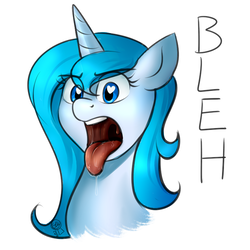 Size: 750x750 | Tagged: safe, artist:cosmalumi, oc, oc only, oc:crescendo, pony, bleh, bust, drool, frown, heart eyes, maw, mawshot, open mouth, simple background, solo, tongue out, uvula, white background, wingding eyes