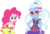Size: 7764x5286 | Tagged: safe, artist:lifes-remedy, pinkie pie, sugarcoat, equestria girls, equestria girls specials, g4, my little pony equestria girls: dance magic, absurd resolution, clothes, dress, open mouth, simple background, skirt, stunned, transparent background, vector