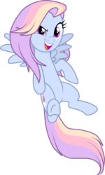 Size: 1706x2839 | Tagged: safe, artist:namyg, oc, oc only, oc:vanilla wake, pegasus, pony, female, magical lesbian spawn, mare, offspring, open mouth, parent:fluttershy, parent:rainbow dash, parents:flutterdash, simple background, solo, transparent background