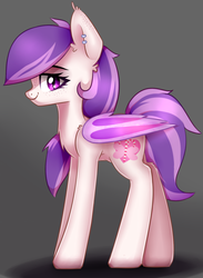 Size: 1317x1801 | Tagged: safe, artist:astralblues, oc, oc only, oc:mentol, bat pony, pony, female, mare, simple background, solo