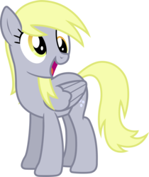 Size: 1669x1988 | Tagged: safe, artist:davidsfire, derpy hooves, pegasus, pony, g4, cute, derpabetes, female, happy, mare, open mouth, png, simple background, smiling, solo, transparent background, vector