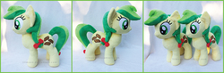 Size: 2253x742 | Tagged: safe, artist:lilmoon, apple fritter, pony, g4, apple family member, irl, photo, plushie, self ponidox, solo
