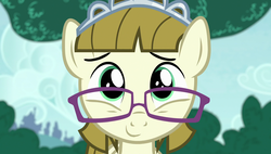 Size: 1920x1090 | Tagged: safe, screencap, zippoorwhill, pegasus, pony, forever filly, g4, season 7, animation error, cute, female, filly, foal, glasses, jewelry, looking at you, mare, solo, tiara, zippoorbetes