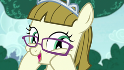 Size: 1920x1090 | Tagged: safe, screencap, zippoorwhill, pegasus, pony, forever filly, g4, female, filly, foal, glasses, jewelry, solo, squishy cheeks, tiara, zippoorbetes