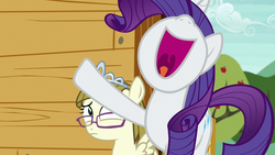 Size: 1280x720 | Tagged: safe, screencap, rarity, zippoorwhill, pony, forever filly, g4, open mouth, volumetric mouth