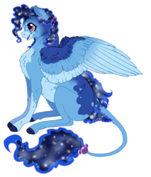 Size: 765x900 | Tagged: safe, artist:bijutsuyoukai, oc, oc only, pegasus, pony, female, leonine tail, magical lesbian spawn, mare, offspring, parent:princess luna, parent:trixie, parents:luxie, simple background, sitting, solo, transparent background