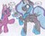 Size: 2994x2418 | Tagged: safe, artist:cuddlelamb, nightmare moon, twilight sparkle, alicorn, pony, unicorn, g4, food, high res, muffin, traditional art