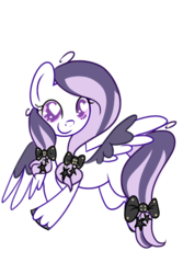 Size: 497x745 | Tagged: safe, artist:shootingstarsentry, oc, oc only, oc:lavender dust, pony, bow, heart eyes, simple background, solo, transparent background, wingding eyes