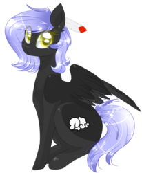 Size: 1720x2088 | Tagged: safe, artist:php146, oc, oc only, oc:cloudy night, pegasus, pony, colored pupils, eye clipping through hair, female, mare, simple background, sitting, solo, transparent background
