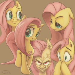 Size: 600x600 | Tagged: safe, artist:typicalgib, fluttershy, bat pony, pony, g4, ears back, expressions, flutterbat, frown, nightmare fuel, race swap, scared, simple background, wide eyes