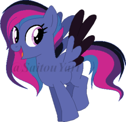 Size: 372x360 | Tagged: safe, artist:t-aroutachiikun, oc, oc only, pegasus, pony, base used, colored wings, female, mare, multicolored wings, simple background, solo, transparent background