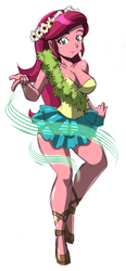Size: 1442x3100 | Tagged: safe, alternate version, artist:danmakuman, gloriosa daisy, human, equestria girls, g4, my little pony equestria girls: legend of everfree, breasts, busty gloriosa daisy, cleavage, clothes, costume, dress, female, flower, flower in hair, miniskirt, shoes, simple background, skirt, solo, white background