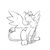 Size: 1280x1280 | Tagged: safe, artist:captainhoers, oc, oc only, oc:gyro feather, oc:gyro tech, griffon, :t, behaving like a bird, birds doing bird things, cheek fluff, chest fluff, derp, grayscale, griffonized, leg fluff, monochrome, puffy cheeks, simple background, sketch, solo, species swap, spread wings, white background, wing fluff, wings