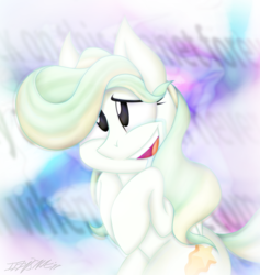 Size: 3756x3961 | Tagged: safe, artist:iflysna94, vapor trail, pegasus, pony, g4, bipedal, female, happy, high res, mare, open mouth, signature, solo, traditional art, watercolor painting