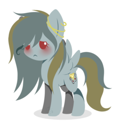 Size: 1613x1653 | Tagged: safe, artist:snowbunny0820, oc, oc only, oc:maiya, pegasus, pony, chibi, female, mare, sad, simple background, solo, transparent background