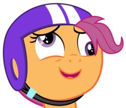 Size: 2778x2381 | Tagged: safe, artist:sketchmcreations, scootaloo, pony, g4, parental glideance, cute, derp, female, helmet, high res, open mouth, silly, silly pony, simple background, solo, transparent background, vector