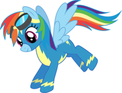 Size: 2167x1644 | Tagged: safe, artist:tralomine, rainbow dash, pegasus, pony, g4, .svg available, clothes, female, goggles, mare, simple background, solo, transparent background, uniform, vector, wonderbolts uniform