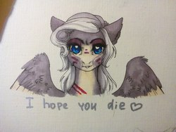 Size: 2560x1920 | Tagged: safe, artist:candyflora, oc, oc only, pegasus, pony, bust, female, mare, portrait, solo, traditional art