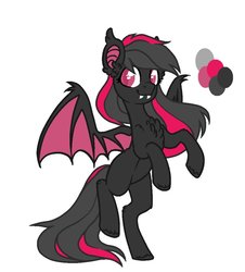 Size: 850x940 | Tagged: safe, artist:ohsushime, oc, oc only, oc:wendy, bat pony, pony, female, mare, rearing, reference sheet, simple background, solo, white background