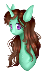 Size: 1089x1833 | Tagged: safe, artist:clefficia, oc, oc only, pony, unicorn, bust, female, mare, portrait, simple background, solo, transparent background