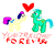 Size: 524x422 | Tagged: safe, artist:s-l-a-a, bon bon, lyra heartstrings, sweetie drops, earth pony, pony, unicorn, g4, 1000 hours in ms paint, duo, female, heart, lesbian, mare, ms paint, open mouth, ship:lyrabon, shipping, simple background, smiling, white background