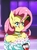 Size: 1151x1570 | Tagged: safe, artist:traupa, fluttershy, anthro, g4, alcohol, clothes, dress, female, glass, smiling, solo, wine