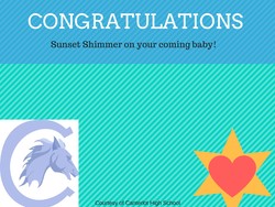 Size: 1920x1440 | Tagged: safe, comic:a new change, announcement, canterlot high, congratulations, heart, implied pregnancy, implied sunset shimmer, implied teen pregnancy, six-sided star, text