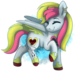 Size: 2054x1968 | Tagged: safe, artist:sacredroses-art, oc, oc only, oc:stereo heart, pony, horseshoes, simple background, solo, transparent background