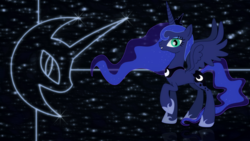 Size: 2732x1536 | Tagged: safe, artist:elsdrake, edit, nightmare moon, princess luna, g4, constellation, female, solo, stars, wallpaper, wallpaper edit