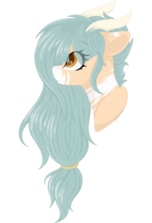 Size: 2048x3000 | Tagged: safe, artist:cinnamontee, oc, oc only, oc:forest keeper, dracony, hybrid, bust, female, high res, portrait, simple background, solo, transparent background