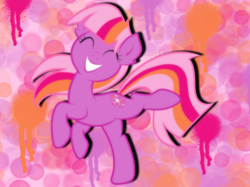 Size: 2732x2048 | Tagged: safe, artist:prismaticstars, twinkle twirl, earth pony, pony, g3, g4, eyes closed, female, g3 to g4, g3betes, generation leap, high res, smiling, solo