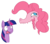 Size: 840x738 | Tagged: safe, artist:amazingmollusk, pinkie pie, twilight sparkle, alicorn, crocodile, pony, g4, bust, happy, open mouth, pie daily, portrait, shrunken pupils, simple background, smiling, transparent background, twilight sparkle (alicorn)