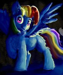 Size: 1000x1189 | Tagged: safe, artist:xbi, rainbow dash, pony, g4, chest fluff, female, fluffy, solo