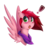 Size: 894x894 | Tagged: safe, artist:csox, oc, oc only, oc:cotton candy, pegasus, pony, bandana, blushing, exclamation point, femboy, male, simple background, solo, spread wings, stallion, transparent background, wingboner, wings